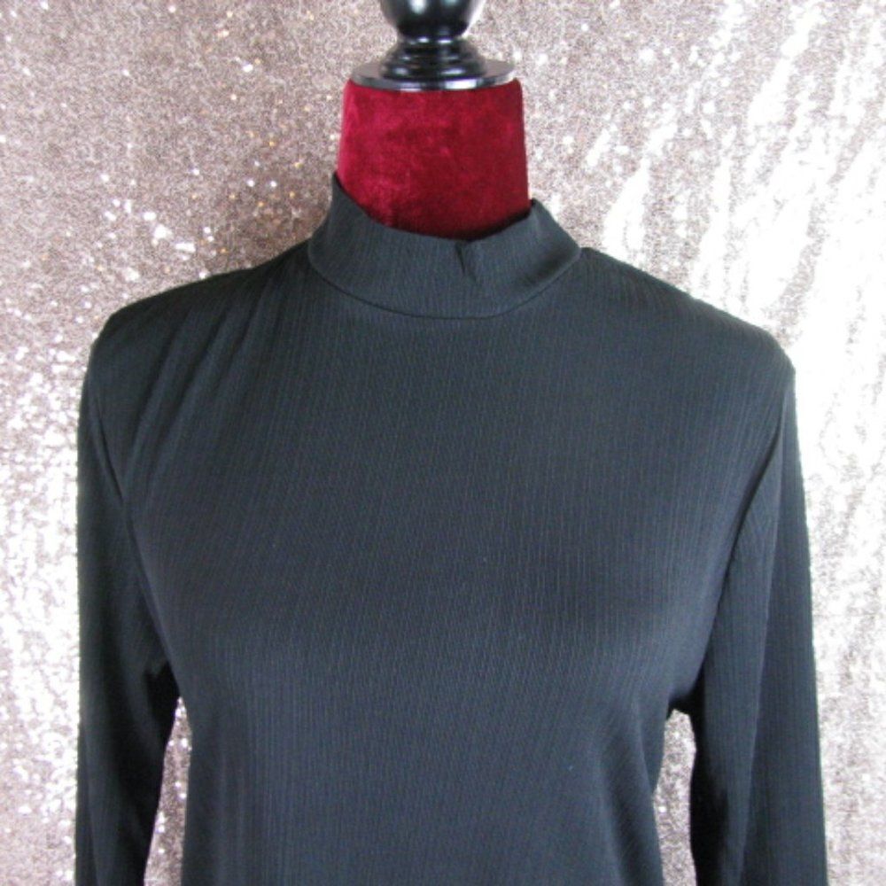 NWT BloomChic mock neck black top 12 / L - Picture 4 of 8